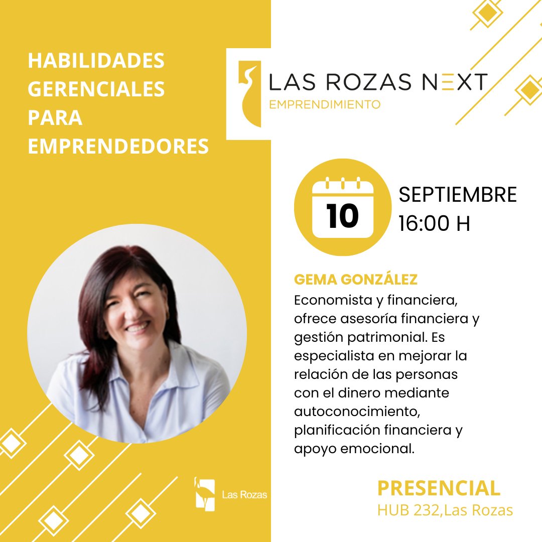 En este taller, aprenderás a dominar las habilidades gerenciales fundamentales para el éxito de tu proyecto.

Durante dos horas, Gema González te guiará a través de la planificación estratégica, el liderazgo y la inteligencia emocional.

🔗bit.ly/47eaZNy