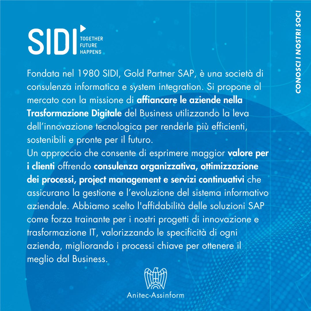anitecassinform's tweet photo. @Sidi Group è tra le aziende associate Anitec-Assinform. Sfoglia il carosello per saperne di più. ⬇️ 

▶️ Guarda il video:  https://t.co/8zhUrSI8m6

#AnitecAssinform #Associati #SidiGroup https://t.co/eOswRpTjZH