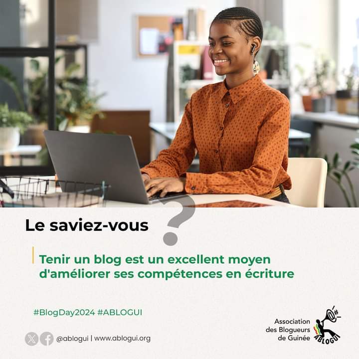 ablogui's tweet image. Le saviez-vous ? Tenir un blog est un excellent moyen d&apos;améliorer ses compétences en écriture. #BlogDay2024 #ABLOGUI