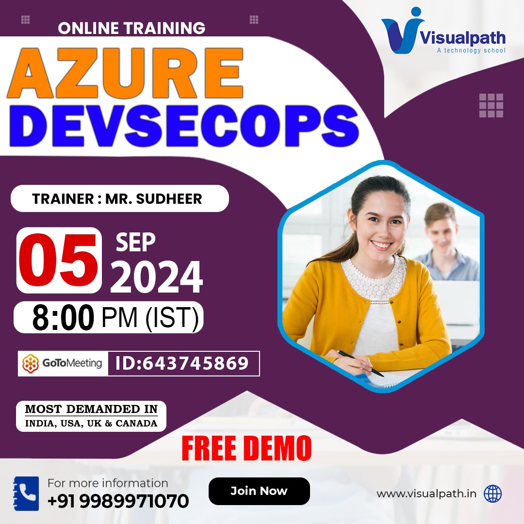 VisualpathPro's tweet image. Join : bit.ly/4dNS0fj
Attend Online #FreeDemo On #AzureDevSecOps by Mr.Sudheer on 5th SEP @ 8 PM (IST).
Call: +91 9989971070.
WhatsApp: whatsapp.com/catalog/919989…
Visit: visualpath.in/Microsoft-Azur…
#Azure #DevOps #Visualpath #azuredevopsonline #AzureDevOpsTraining #Microsoft