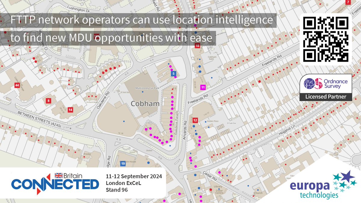Europa Technologies (@europatech) on Twitter photo Learn more by visiting us at Connected Britain at London ExCeL on 11-12 September 2024. Find us with Ordnance Survey on stand 96.
bit.ly/3MxP3U7
🥇OS Strategic Partner
#ConnectedBritain #broadband #AltNets #FTTP #MDU <a href="/OrdnanceSurvey/">Ordnance Survey</a> #OSPartner <a href="/ConnBritain/">Connected Britain</a> Learn more by visiting us at Connected Britain at London ExCeL on 11-12 September 2024. Find us with Ordnance Survey on stand 96.
bit.ly/3MxP3U7
🥇OS Strategic Partner
#ConnectedBritain #broadband #AltNets #FTTP #MDU <a href="/OrdnanceSurvey/">Ordnance Survey</a> #OSPartner <a href="/ConnBritain/">Connected Britain</a>