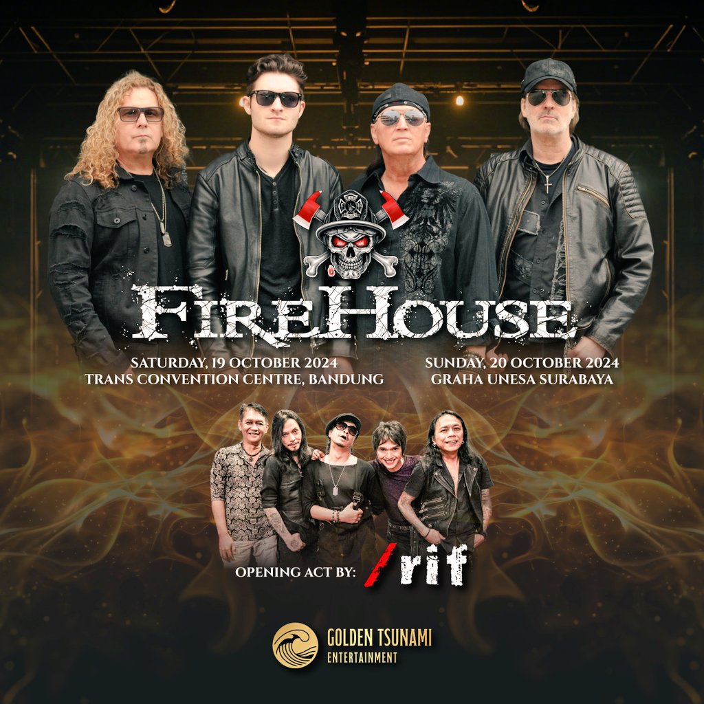 Firehouse bakalan ngadain konser di indonesia tepatnya di bandung 19 oktober 2024 &amp; di surabaya 20 oktober 2024
Yuk gercepp beli tiketnya keburu soldout nih  di goldentsunami.id/concert
<a href="/goldentsunamii/">Golden Tsunami Entertainment</a>
#firehouse #konserfirehouse #firehousetourasia