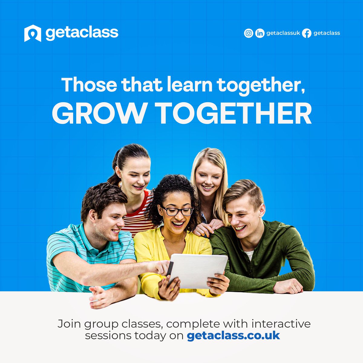 GetaClassUK's tweet photo. With group classes, you get to learn, collaborate, and build connections too! 🎉
Come meet other knowledge seekers like you ready to make the most of their learning experience.

Register today on https://t.co/M5cVkvAwny
.

#getaclassuk #learnanytime #groupclasses #onlinelearning https://t.co/f59J5LSFJk