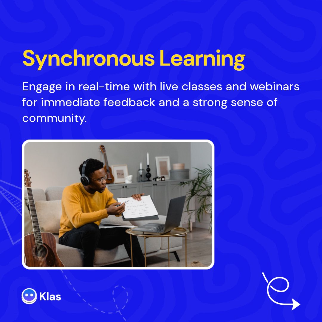 klas_hq's tweet image. Real-time or on your own time?
Explore the best learning style for you with Klas. Sign up today tryklas.com
#SynchronousLearning #AsynchronousLearning #TryKlas #Edtech