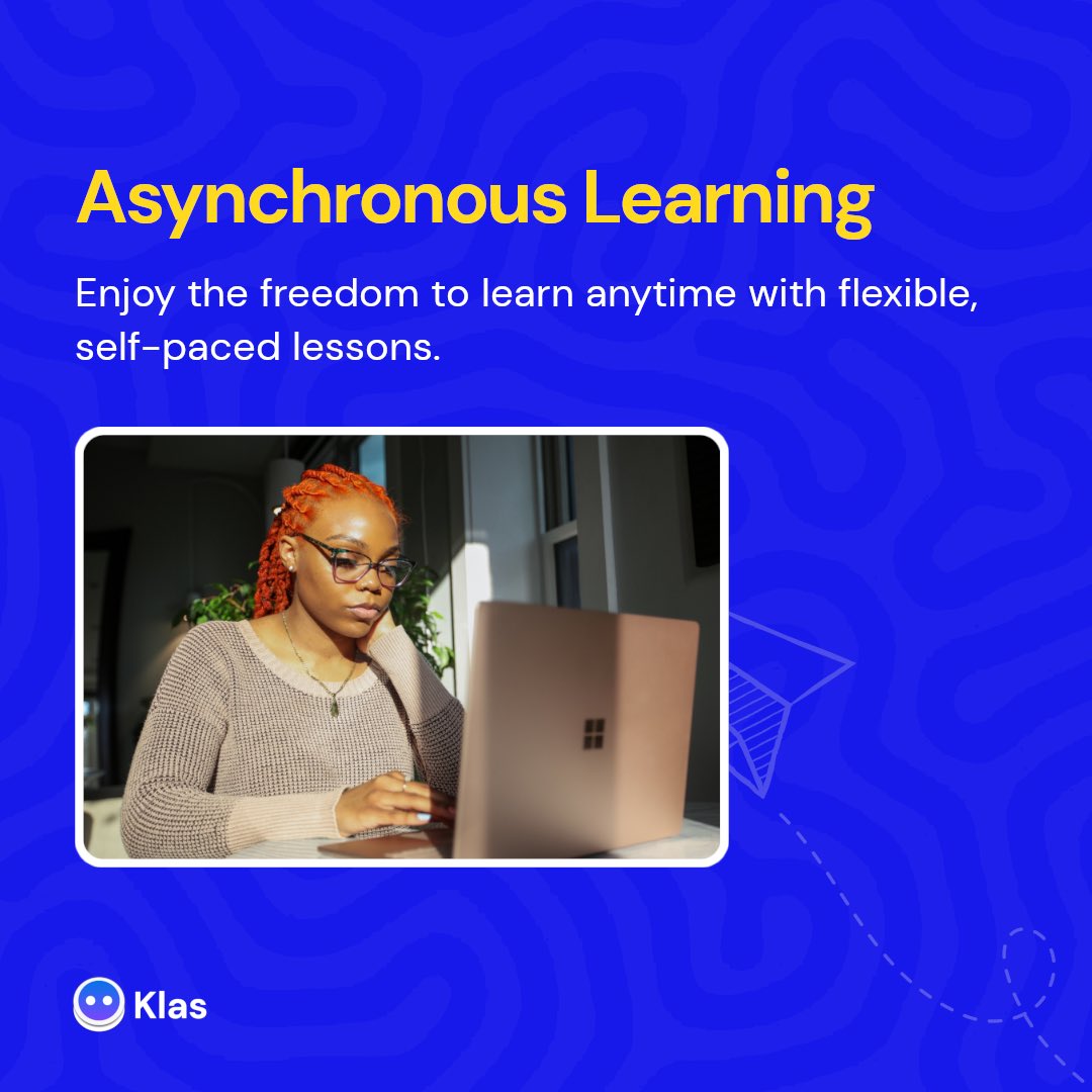 klas_hq's tweet image. Real-time or on your own time?
Explore the best learning style for you with Klas. Sign up today tryklas.com
#SynchronousLearning #AsynchronousLearning #TryKlas #Edtech