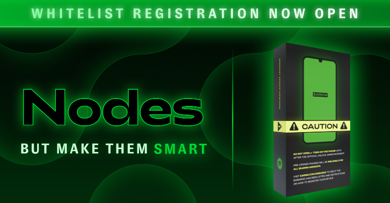 EARNMrewards's tweet photo. Node owner? Time to level up with SmartNodes 🔝

SmartNodes are the foundation of EARN’M Layer 2 — helping turn Web2 users into Web3 by using their data and attention to cover transactions.

Over 10 million users on board. Be part of the network 👇