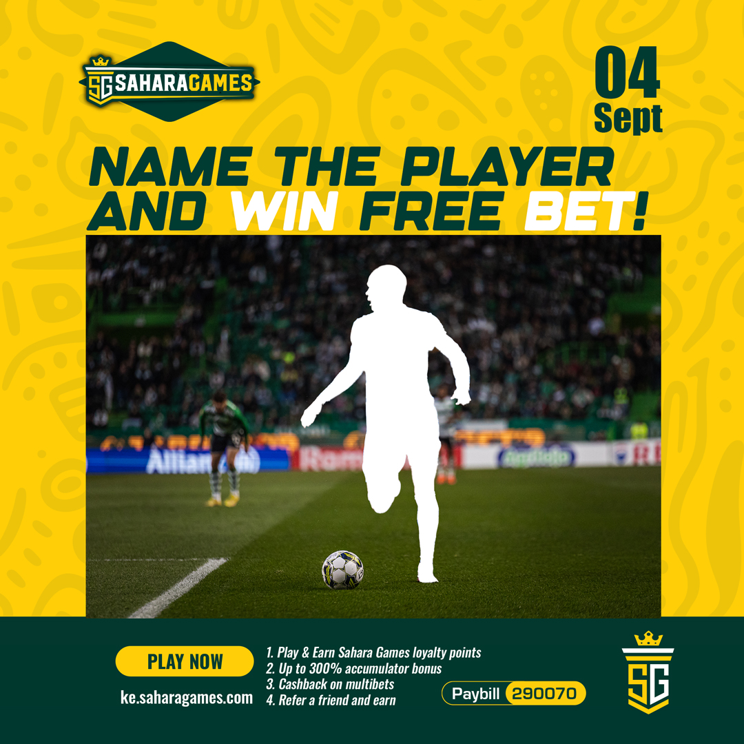 AVIATOR FREE BETS zimedonjo!

• Name this player.
• Tag 3+ friends. Like &amp; repost.
• Those you`ve tagged to follow this page.
• First 50 correct answers get the 50bob FREE BET.
Click: saharagames.com #SaharaGames