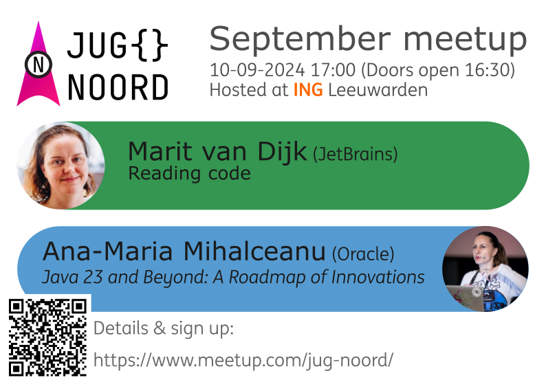 JUGNoord (@jugnoord) on Twitter photo Coming Tuesday, September 10th we'll host our first event in Leeuwarden with two incredible speakers ๐คฉ <a href="/MaritvanDijk77/">Marit van Dijk โ๏ธ๐ฅ</a> & <a href="/ammbra1508/">Ana Maria Mihalceanu ๐ณ๐ฑ๐ท๐ด</a> ๐คฉ
Don't forget to sign up! Coming Tuesday, September 10th we'll host our first event in Leeuwarden with two incredible speakers ๐คฉ <a href="/MaritvanDijk77/">Marit van Dijk โ๏ธ๐ฅ</a> & <a href="/ammbra1508/">Ana Maria Mihalceanu ๐ณ๐ฑ๐ท๐ด</a> ๐คฉ
Don't forget to sign up!