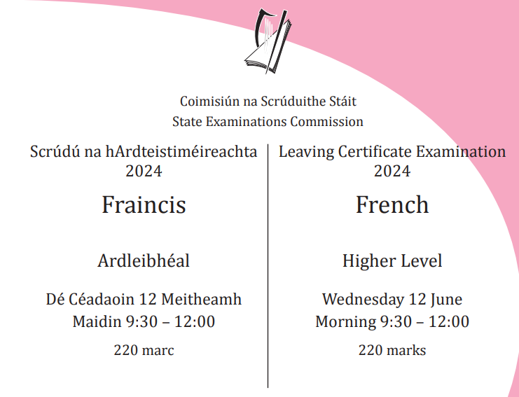 Alliance Française de Limerick (@af_limerick) on Twitter photo Secondary School Students, maximise your results in French with our Teen courses! We offer weekly courses to students in: 1st/2nd Year
Junior Certificate
4th/5th Year
Leaving Certificate
For more information aflimerick.org email bonjour@aflimerick.org Secondary School Students, maximise your results in French with our Teen courses! We offer weekly courses to students in: 1st/2nd Year
Junior Certificate
4th/5th Year
Leaving Certificate
For more information aflimerick.org email bonjour@aflimerick.org