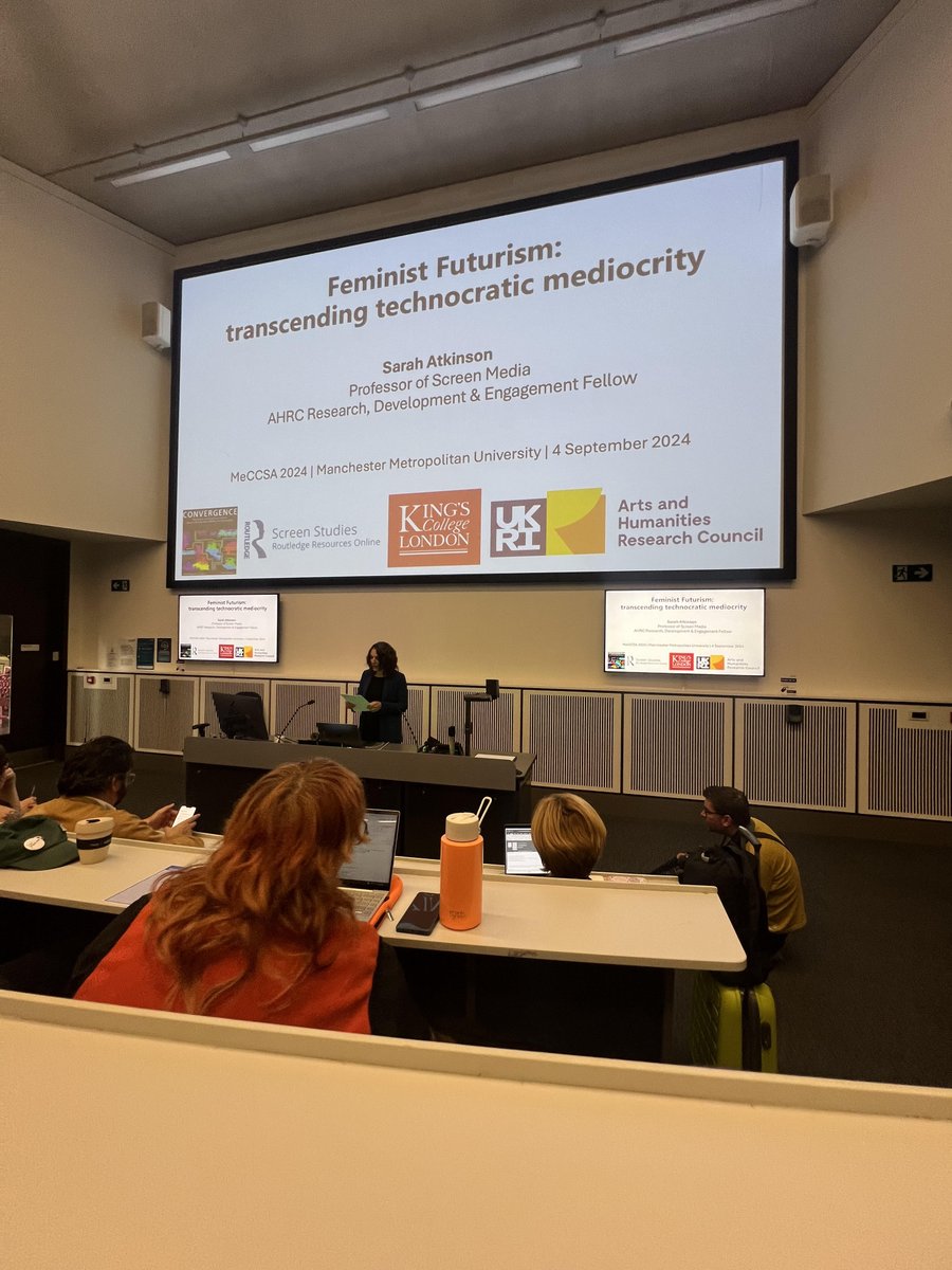 MeCCSA2024's tweet image. The first keynote of the day by Professor Sarah Atkinson explores the experiences of women, non-binary, and trans individuals in creative production using emerging digital technologies.

#meccsa2024 #ManMet