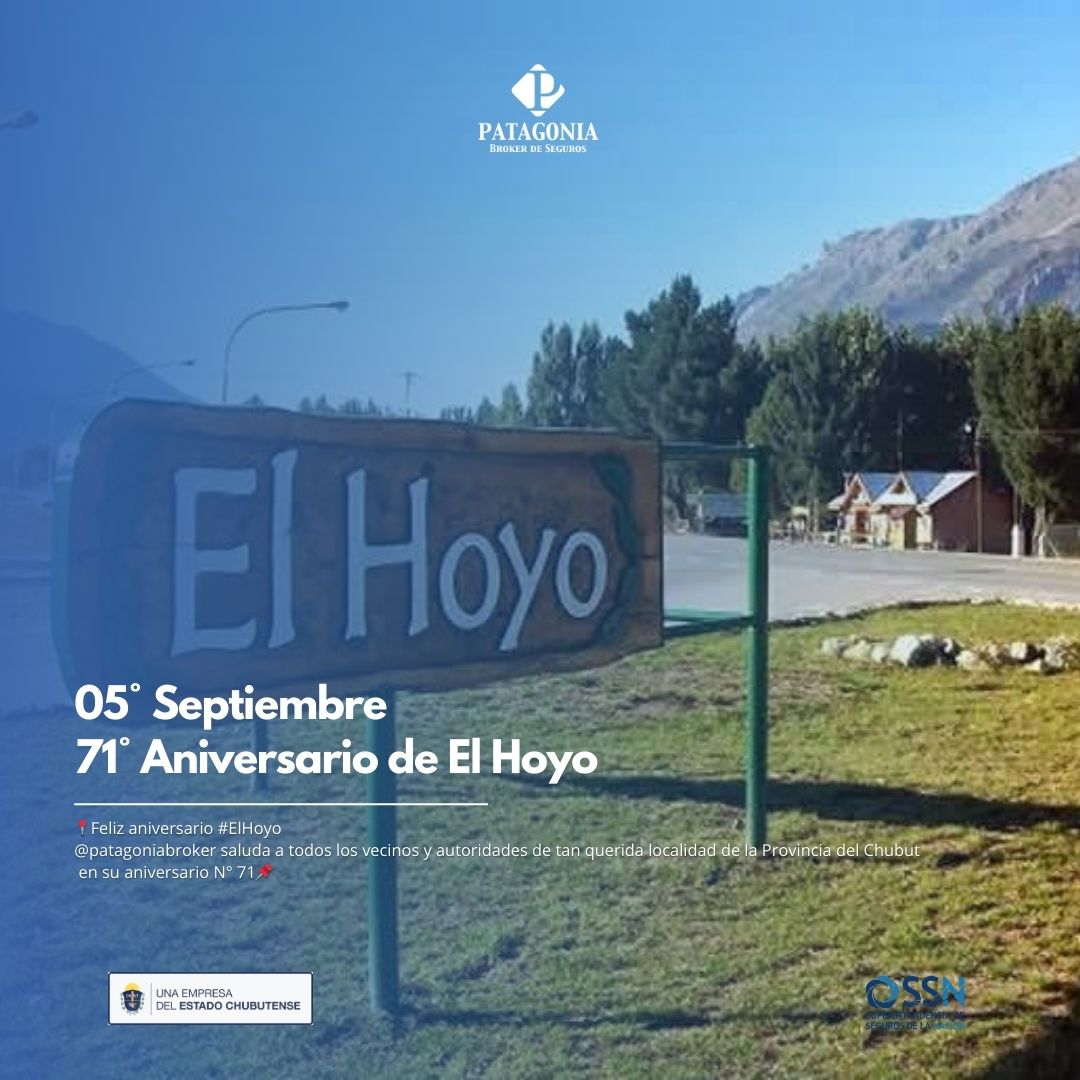 Patagonia Broker SA (@patagoniabroker) on Twitter photo 📌¡Feliz aniversario #ElHoyo !
<a href="/patagoniabroker/">Patagonia Broker SA</a> saluda a los vecinos y autoridades de esa querida localidad chubutense✔️
#Aniversario #ElHoyo #Chubut 📌¡Feliz aniversario #ElHoyo !
<a href="/patagoniabroker/">Patagonia Broker SA</a> saluda a los vecinos y autoridades de esa querida localidad chubutense✔️
#Aniversario #ElHoyo #Chubut
