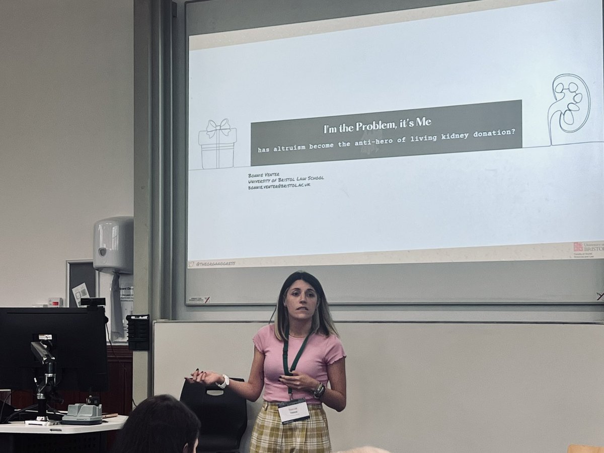 CHLS Bristol (@chlsbristol) on Twitter photo Finally <a href="/TheOrganOgress/">Dr Bonnie Venter 🍉</a> harnesses her inner <a href="/taylorswift13/">Taylor Swift</a> with her presentation on #organdonation from the donor perspective!
#Altruism #AntiHero #SLSBristol24
<a href="/BristolUniLaw/">Bristol Law School</a> <a href="/SLS_HealthLaw/">SLSHealthLaw</a> Finally <a href="/TheOrganOgress/">Dr Bonnie Venter 🍉</a> harnesses her inner <a href="/taylorswift13/">Taylor Swift</a> with her presentation on #organdonation from the donor perspective!
#Altruism #AntiHero #SLSBristol24
<a href="/BristolUniLaw/">Bristol Law School</a> <a href="/SLS_HealthLaw/">SLSHealthLaw</a>