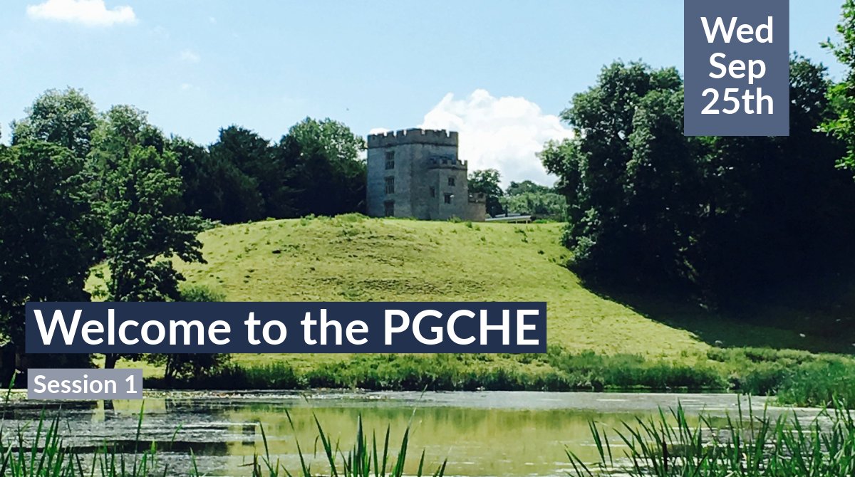 Welcome to the second half of our new Sept cohort starting today on our PGCHE programme.

We look forward to working with you developing your teaching, discussing higher education, and supporting you in your role.