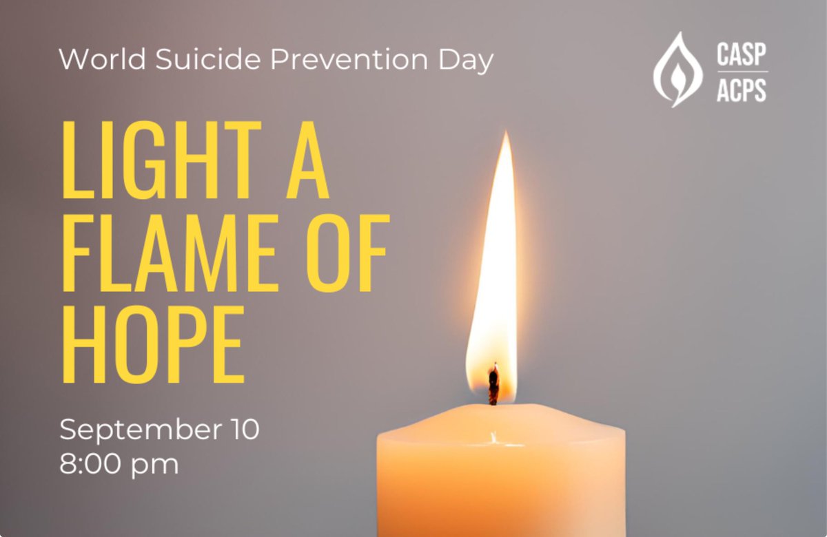 World Suicide Prevention Day is September 10th. Let’s help create an awareness of suicide prevention and make our communities suicide safe.