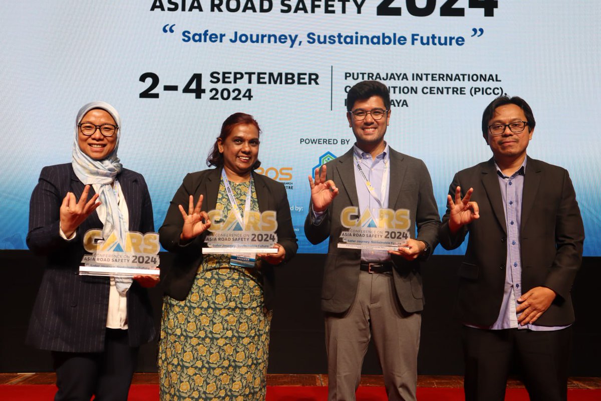 mirosroadsafety's tweet image. For more information, visit cars2024.perkeso.gov.my.

#MIROSroadsafety #PERKESOPrihatin #PLUS_Safety #Conference #AsiaRoadSafety #Putrajaya #PICC #CEP #CPD #CARS2024