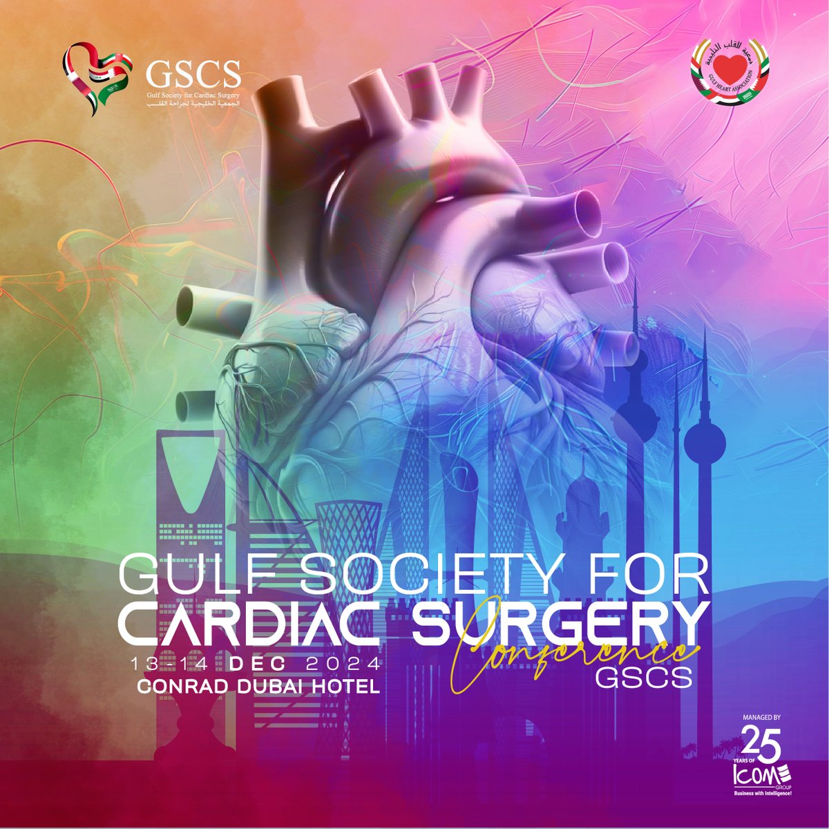 Get ready for an extraordinary gathering of the brightest minds in the cardiac surgery!
Join us for the Gulf Society for Cardiac Surgery Annual Conference, where knowledge meets innovation in the heart of Dubai
Stay Updated &amp; Register: gscsurgery.org/registration/

#GSCS2024
