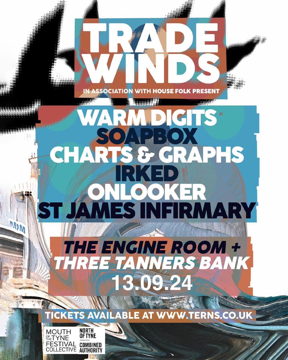 Not long now till our next gig in North Shields, Fri 13th Sept! Fab bill across 2 venues including the mighty Irked and St James Infirmary.  Ticket link : terns.co.uk/event-details/…