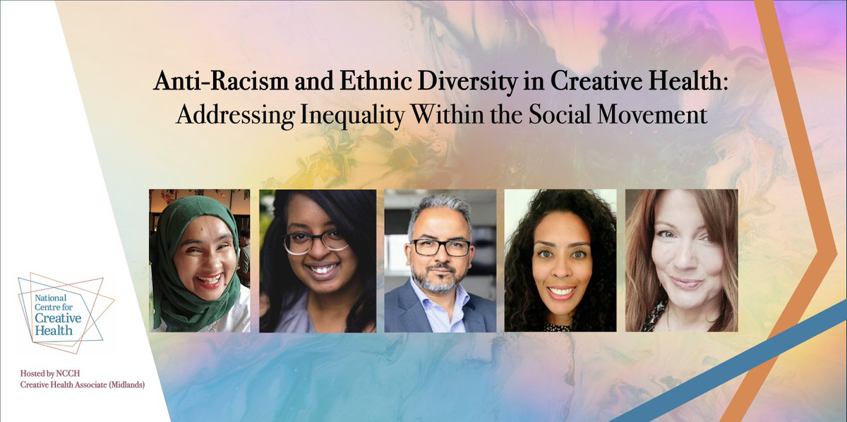 The National Centre for Creative Health (@thencch) on Twitter photo Recently our Midlands <a href="/Associates_NCCH/">CreativeHealthAssociates</a> hosted a discussion to address the lack of ethnic diversity in strategic creative health spaces, & to understand our role in advocating for inclusion in our own organisation as well as elsewhere in creative health. ncch.org.uk/blog/anti-raci… Recently our Midlands <a href="/Associates_NCCH/">CreativeHealthAssociates</a> hosted a discussion to address the lack of ethnic diversity in strategic creative health spaces, & to understand our role in advocating for inclusion in our own organisation as well as elsewhere in creative health. ncch.org.uk/blog/anti-raci…