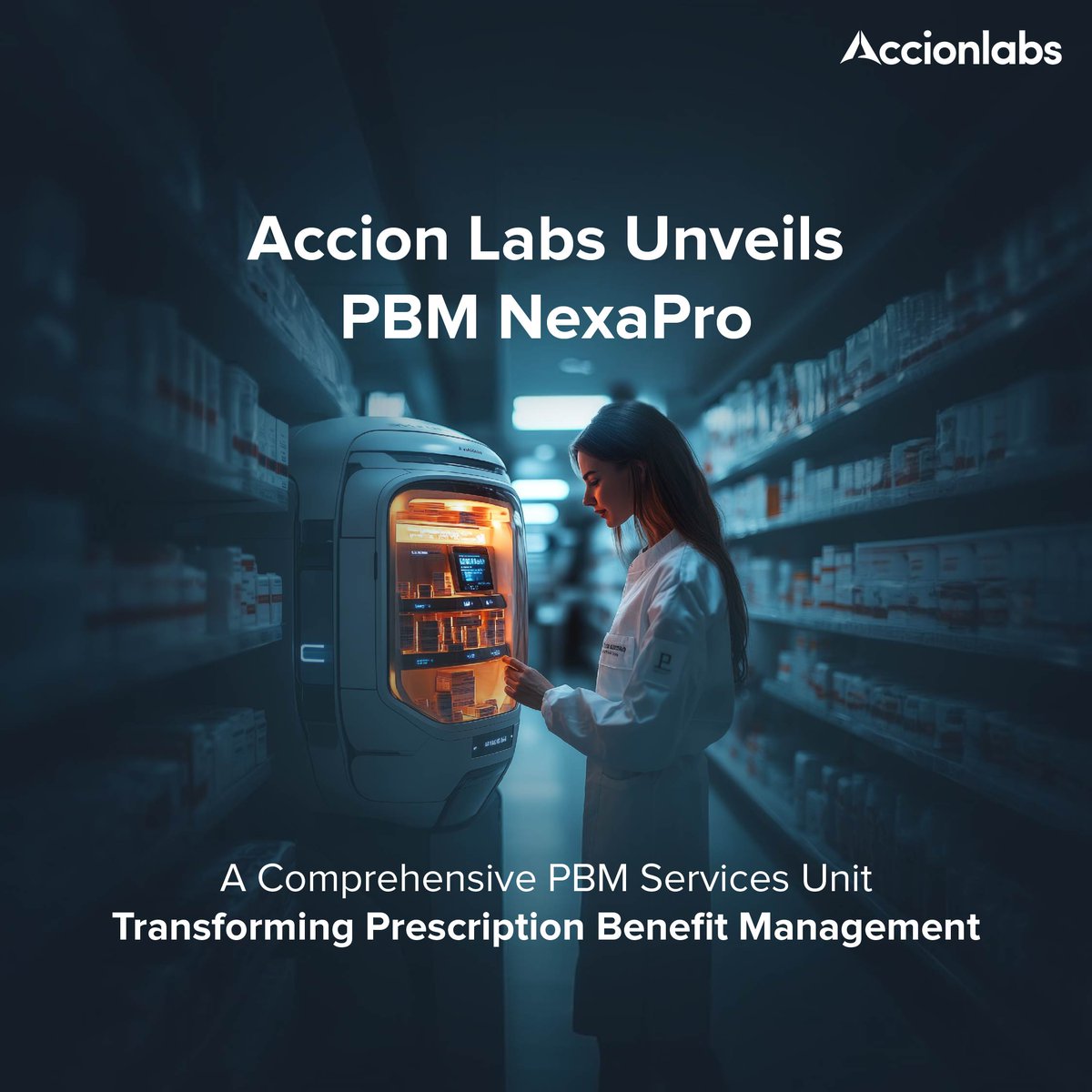 AccionLabs's tweet photo. Accion Labs Unveils PBM NexaPro – Our comprehensive PBM services unit is here to revolutionize Prescription Benefit Management!
Read more about our latest launch: https://t.co/IKhFdLc4R3
#PBMNexaPro #AccionLabs #HealthcareInnovation #PBM #PrescriptionBenefitManagement https://t.co/rlFCaJlRAB