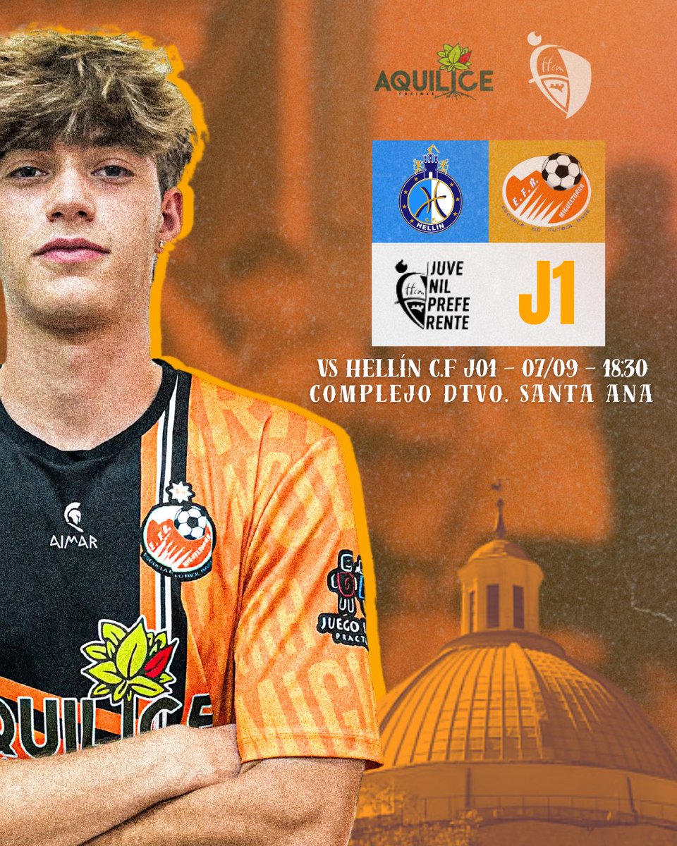 ¡¡JUVENIL PREFERENTE!! 🚀🚀

Este Sábado también debuta nuestro Juvenil Preferente. Primera jornada de liga y nos toca visitar al Hellín C.F Ojedamar.

Todo listo para este ilusionante año 🤩

📌 Sábado 7 de Septiembre a las 18:30, Complejo Deportivo Santa Ana.

🧡🧡🧡🧡🧡