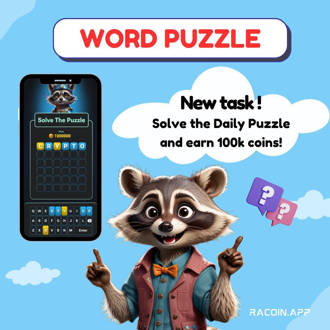KurdishTon's tweet photo. 🔴 پازڵی ڕۆژانەی ڕاکون ئەپ 🔴
🎮  #Racoinappbot daily combo
⏰  September 04
🧩 Puzzle : LEVERAGE
⬇️
https://t.co/lF8s552Bkw

#puzzle #racoin_app_bot #racoin #Racoin https://t.co/SyfJX8k74s