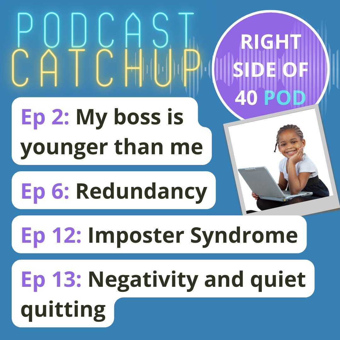 Don't miss any episodes. Catch up or relisten to The Right Side of 40 podcast at: rightsideof40pod.com/episodes 
#rightsideof40 #podcast #midlife #nevertoolate #beinspired #youarenotalone #reinvention