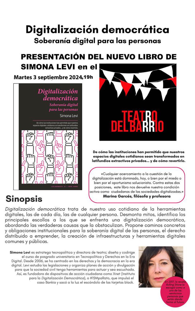 marccarmona's tweet photo. A por él. Un libro imprescindible para comprender tus #derechosdigitales. @simonalev@X_net_ https://t.co/HgXTA2swe8
