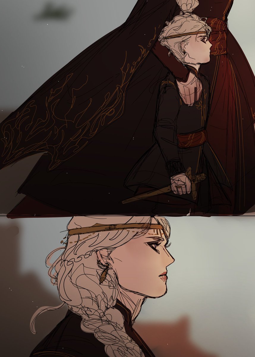 Visenya and Maegor 

(Colored sketch)