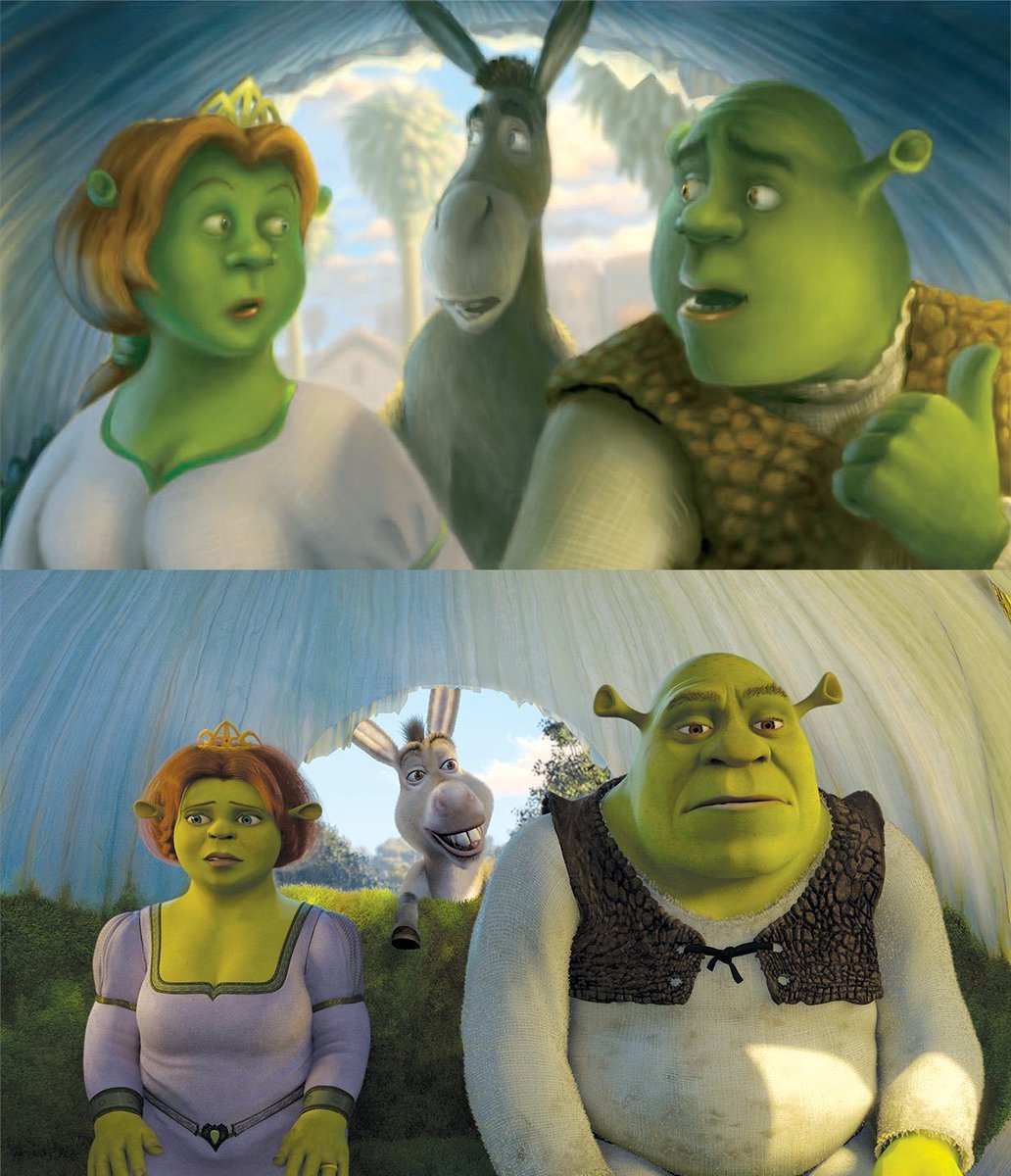 pusholder's tweet image. Shrek 2'nin yeni çizimi paylaşıldı.