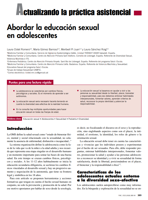 CAMFiC's tweet photo. Avui, #DiaMundialSalutSexual,  aprofita els recursos  del GdT @sexcamfic per millorar l'enfocament sexual en la teva consulta: 

📚 Educació sexual a consultes 
👩‍⚕️ Com abordar l'educació sexual en adolescents
📝Infografia sobre mètodes anticonceptius

👉https://t.co/ShMSEPubUB https://t.co/YzYEqqXjO7
