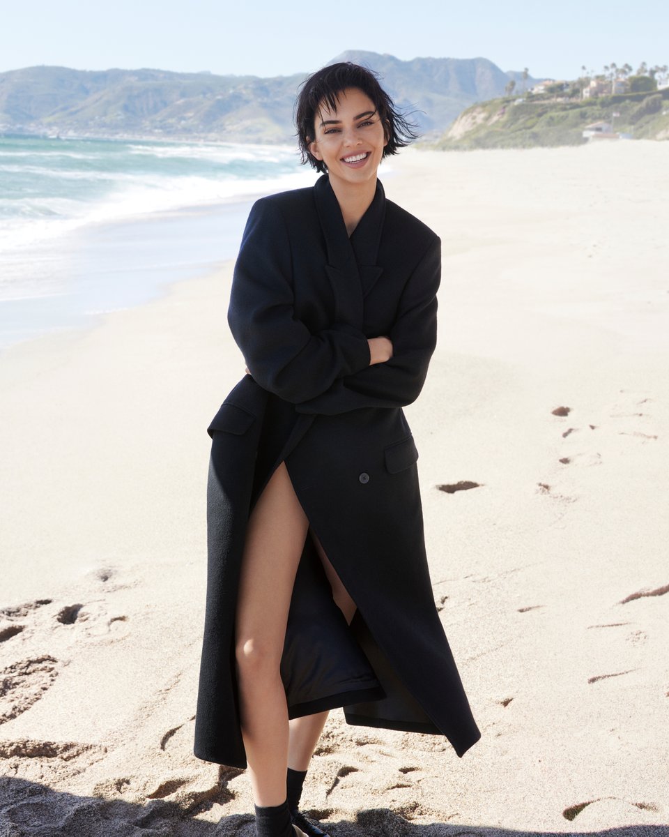 what <a href="/KendallJenner/">Kendall</a> is wearing. fine lace lingerie is a total mood. the double-breasted brushed wool coat is a full look