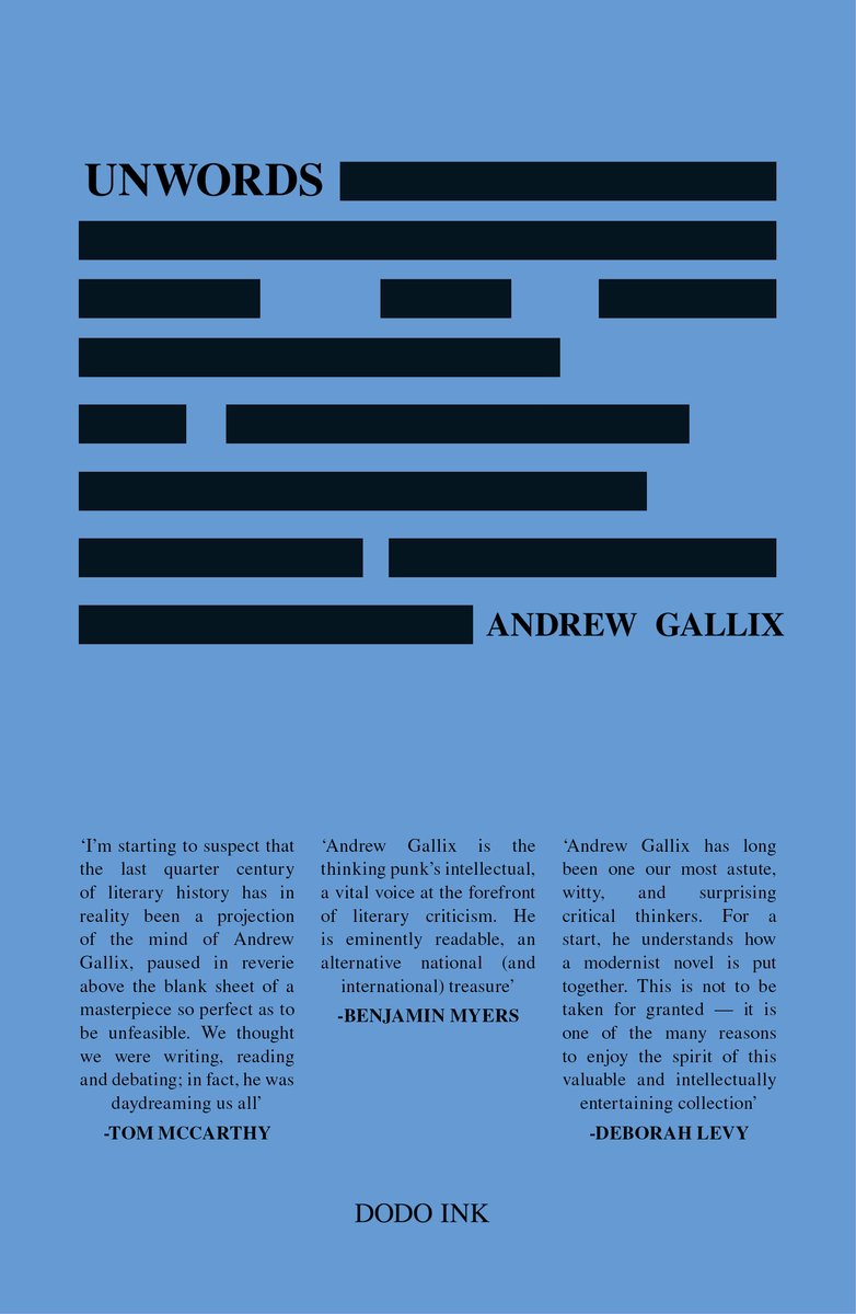 Unwords by <a href="/andrewgallix/">Andrew Gallix</a> has been such a popular title we've sold out in our shop. There are a few copies left in the bookshops - check out <a href="/BurleyFisher/">Burley Fisher Books</a> <a href="/BrickLaneBooks/">Brick Lane Bookshop (has left, on bluesky)</a> and <a href="/heron_books/">Heron Books</a>