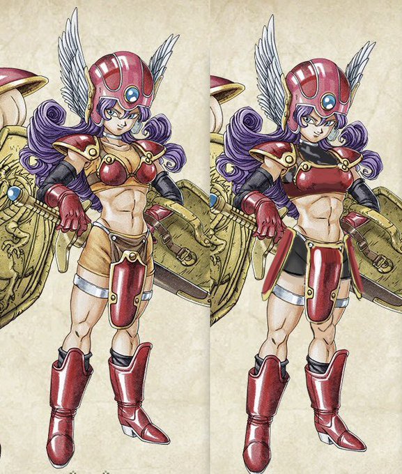 女戦士さんのインナーが気になったので自分なりにレタッチしてみた 