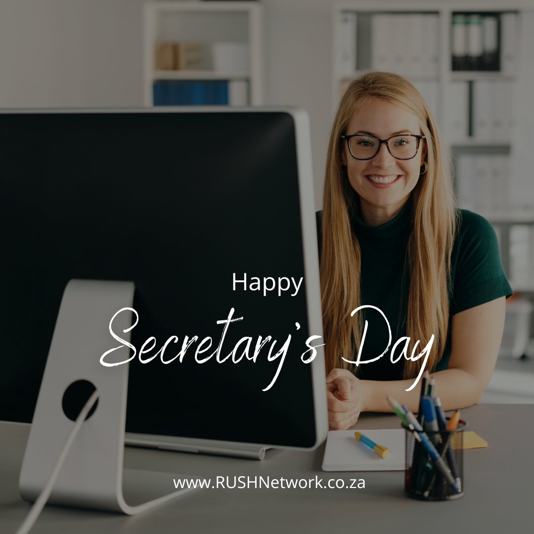 RUSH_Network_SA's tweet photo. 𝐇𝐚𝐩𝐩𝐲 𝐒𝐞𝐜𝐫𝐞𝐭𝐚𝐫𝐲’𝐬 𝐃𝐚𝐲 to the hardworking secretaries who make all our jobs a little easier! 🙌 

We thank you, and we truly appreciate everything you do! 💼

 #team #Hardwork #secretary #secretarylife #superheroes #secretaryday2024 https://t.co/VxGNaDkeAe