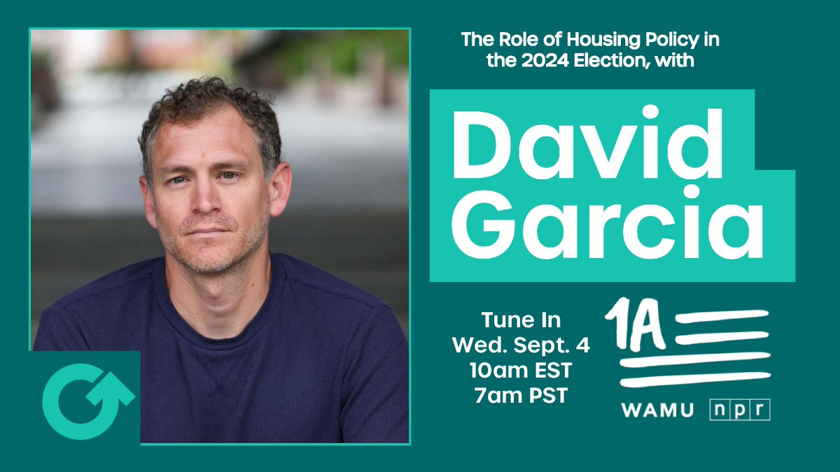 Catch <a href="/Up4Growth/">Up for Growth</a>  Director, David Garcia TODAY on 1A. He'll be discussing the role of housing in the 2024 election along with <a href="/JerusalemDemsas/">Jerusalem</a> and Chattanooga Mayor, Tim Kelly! Listen Here the1a.org