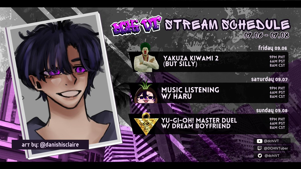 dchiVT's tweet image. 🌆09.06 to 09.08 Stream Schedule🌆

"𝕹𝖆𝖎𝖘 𝖐𝖔𝖓𝖌 𝖒𝖆𝖌𝖕𝖆𝖐𝖆𝖘𝖆𝖇𝖔𝖌, 𝖉𝖆𝖍𝖎𝖑 𝖔𝖑𝖆𝖙𝖘 𝖆𝖐𝖔" - 𝕳𝖆𝖙𝖘𝖚𝖓𝖊 𝕸𝖎𝖐𝖚
----------------------------
🌆twitch.tv/dchivtuber🌆
----------------------------

#PHVTuber | #ENVTuber