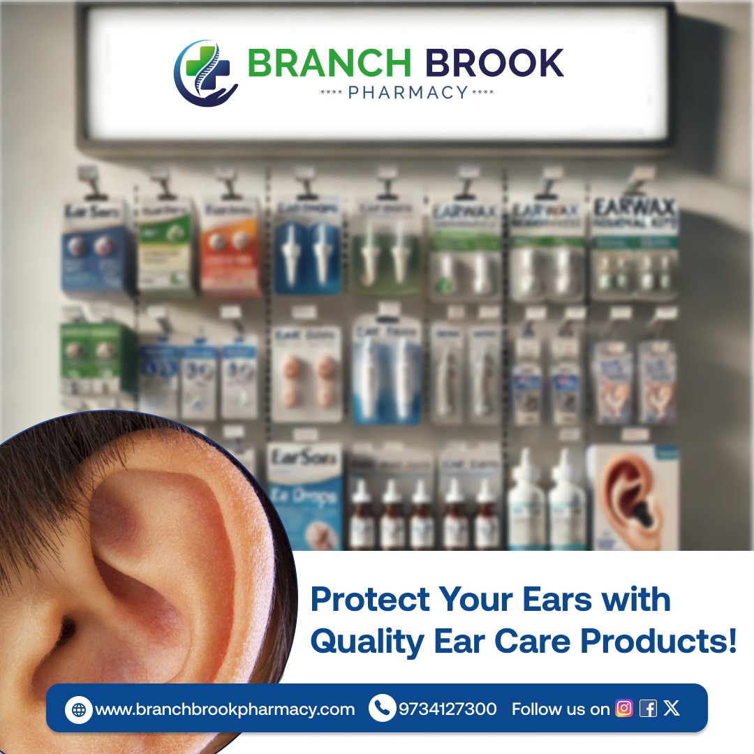 Keep your ears healthy and clean with our top-notch ear care products at #BranchBrookPharmacy! From earwax removal to soothing drops, we've got everything you need to maintain optimal #ear health.

👉 Explore Ear Care Products: shorturl.at/ekRFh
🔗 branchbrookpharmacy.com