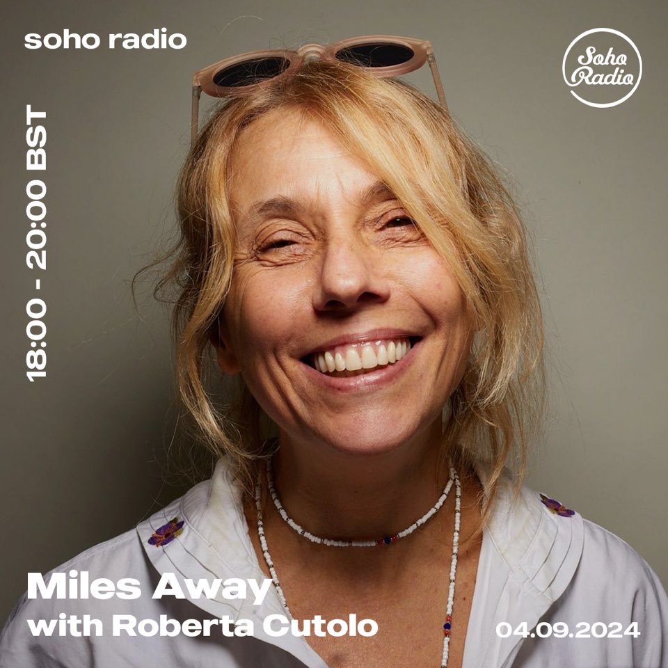 Miles Away Records (@milesawayrecs) on Twitter photo Tonight we welcome the lovely Roberta Cutolo onto the Miles Away Broadcast on <a href="/sohoradio/">Soho Radio</a>. DJ, broadcaster, producer; Roberta is someone with music running through her bones. Can’t wait for her guest mix and chat.
⏰ 18:00-20:00
📍Sohoradiolondon.com Tonight we welcome the lovely Roberta Cutolo onto the Miles Away Broadcast on <a href="/sohoradio/">Soho Radio</a>. DJ, broadcaster, producer; Roberta is someone with music running through her bones. Can’t wait for her guest mix and chat.
⏰ 18:00-20:00
📍Sohoradiolondon.com