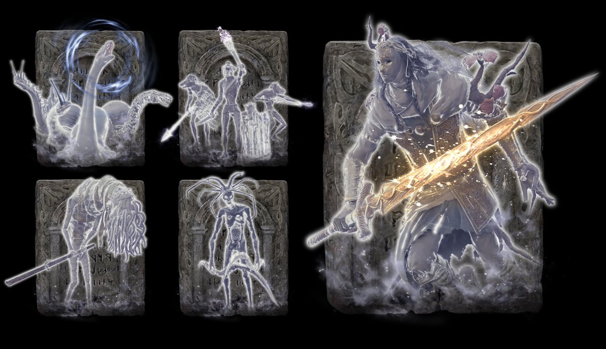 ConvergenceMod's tweet image. A handful of the 21 new Spirit Ashes arriving in patch 2.1! 

#ELDENRING #ConvergenceMod