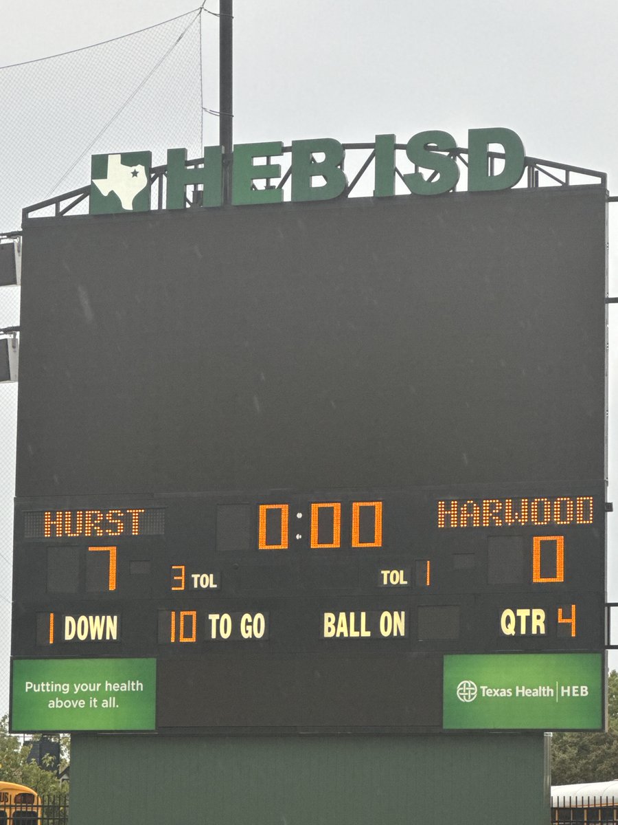 Even in the rain our 8th grade A team shined! Way to go boys! #hurstisfirst