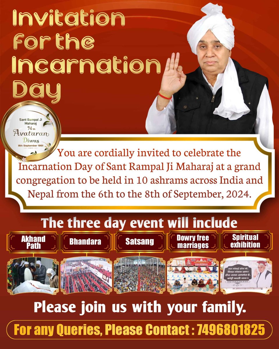 KABIR131313's tweet photo. #विशाल_भोजन_भंडारा
Bhandara Invitation To The World
#4_days_left https://t.co/QVnsUOMyvt