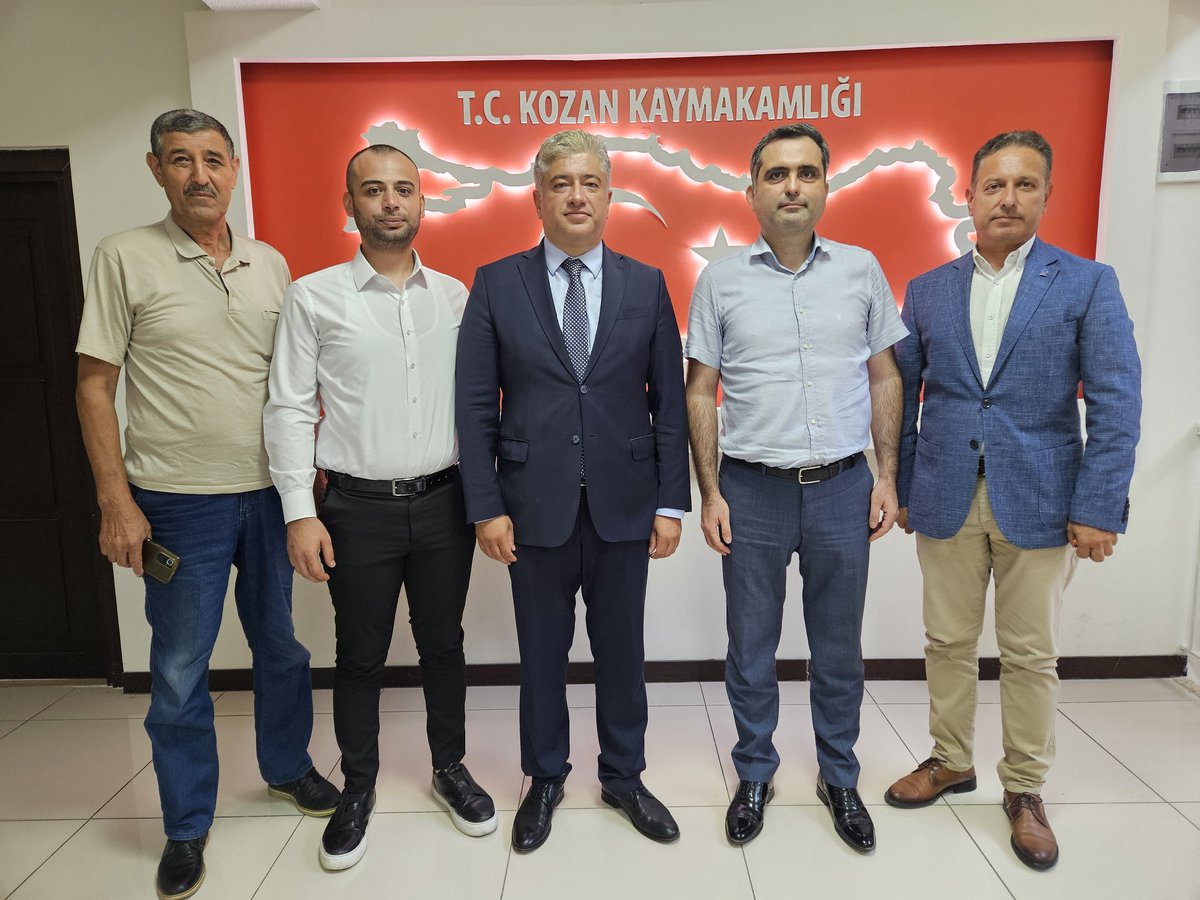 sadullahkisacik's tweet photo. Kozan İlçe Başkanımız Hasan Karatop ve ilçe yönetim kurulu üyelerimizle Kozan Kaymakamımız Bahattin Alp Arslanköylü'ye ziyarette bulunduk. https://t.co/TPWhzwRZVQ