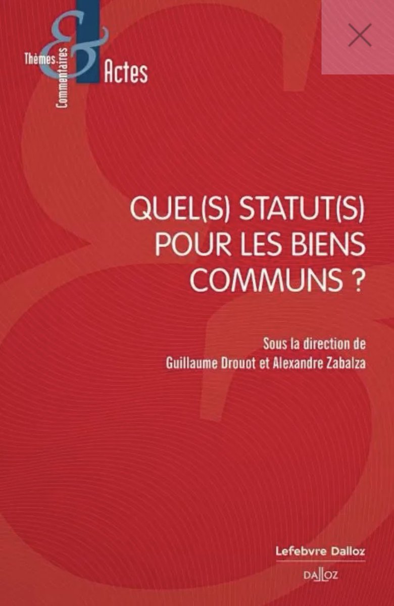 [PARUTION] Prof. Dubarry a contribué à cet ouvrage avec 1 très courte réflexion : « Faut-il théoriser les communs ? Bref éclairage sur l’approche pragmatique allemande », p. 135 et s.