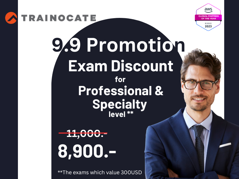 TrainocateT's tweet photo. สำหรับผู้เรียนคอร์ส AWS ในระดับ Professional และ Specialist ที่กำลังเตรียมตัวสอบ Certifications โอกาสดีๆมาถึงแล้ว!
สมัครสอบคอร์ส AWS ในระดับ Professional และ Specialist
ภายในวันที่ 5-15 September 2024
รับราคาพิเศษไปเลย!
จากเดิม 11,000 บาท
เหลือเพียง 8,900 บาท https://t.co/AYTykljEuu