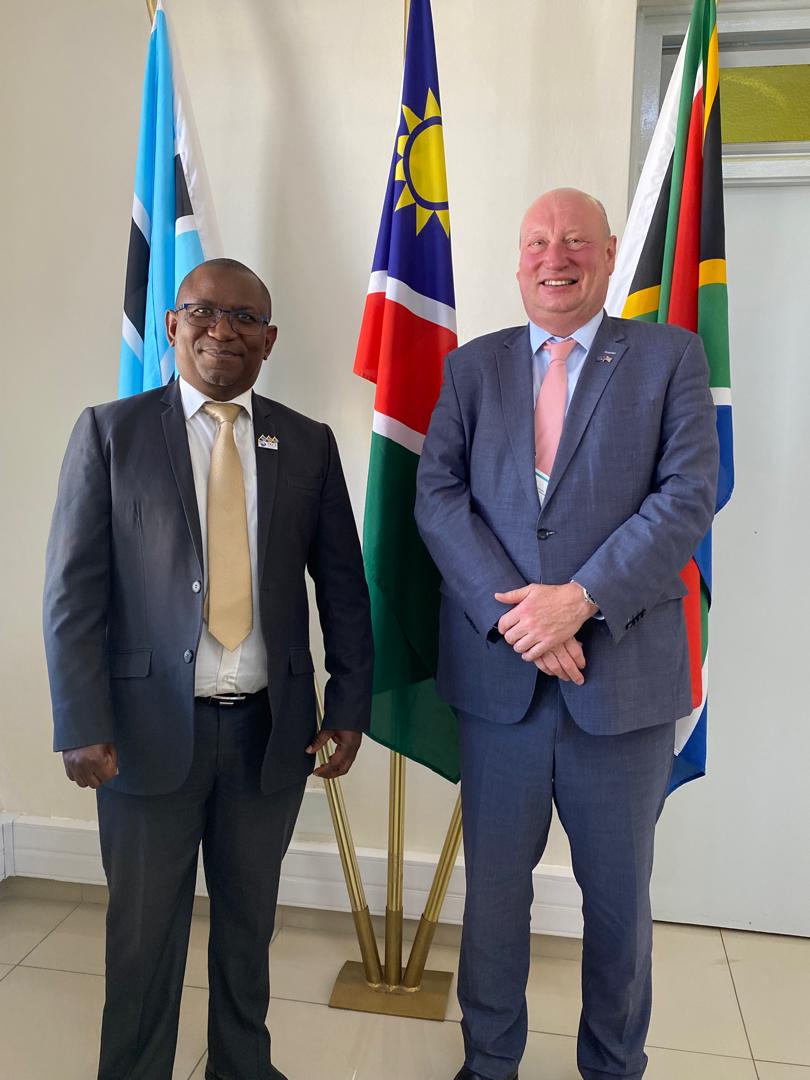 tkccorridor's tweet photo. This morning, the TKCS had the honor of hosting Mr. Henrik Hololei, Hors Class Advisor at the European Commission, and Mr. Gonçalo Leitão, Programme Manager at the EU-Namibia Delegation, for a courtesy meeting with TKC Executive Director Mr. Leslie Mlungisi Mpofu. https://t.co/mcZGZcHQzg