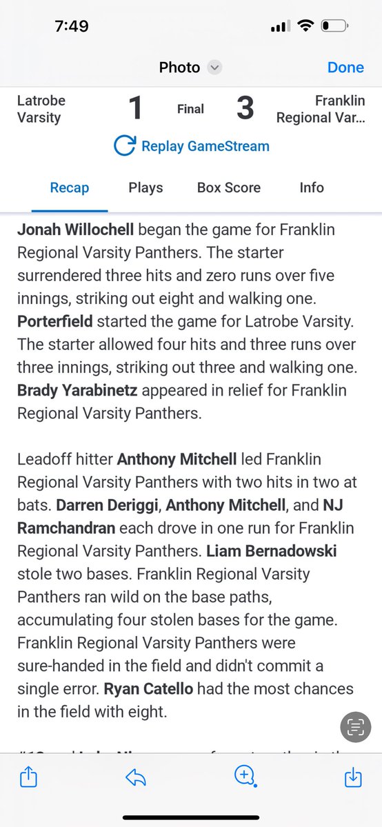 RWillochell's tweet photo. Another outstanding pitching performance by Jonah Willochell tonight (Sept 3) pitching 5 scoreless innings against Latrobe Varsity High School Fall baseball team. Striking out 8 batters allowing only 3 singles. A dominating performance!!! ⚾️💯 https://t.co/Mffpjh2G1O