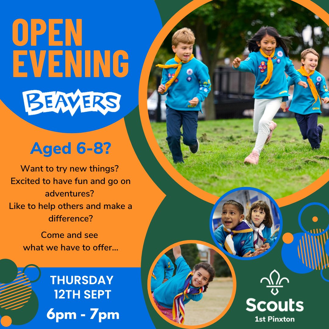 louscoutsmids's tweet image. Fun &amp;amp; friends at Beavers - 1st Pinxton Scouts are inviting 6-8yr olds &amp;amp; families to a free Open Evening.
📅Thurs 12th Sept at 6-7pm
🏠Town Street Methodist Church, 77 Town St, Pinxton
🖱️to come bit.ly/1stPinxtonBeav…
📱Text Lou on 07759133693 for more info

#Pinxton