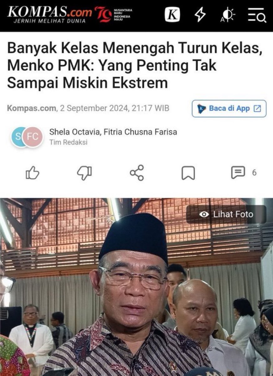 yang penting tak sampe miskin ekstrem
kl adh miskin ekstrem yg penting tak sampe mati
kl sdh mati gmn?
kan dungu kl bnr pernytaannya bgini
 sekelas mentri bgini amat
