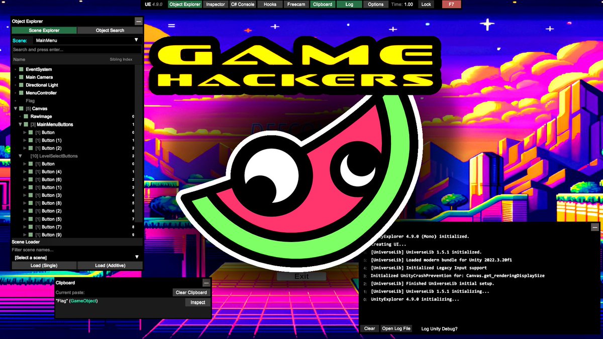 Continuing game hacking with Unity! We roll through levels 7-9 with some IL instruction manipulation, and use MelonLoader to fire up Unity Explorer and tamper with classes and properties during game runtime! 🤩 jh.live/zf4p6bOEpM8