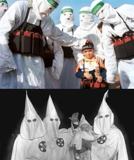 dov_baer's tweet image. Note to students:
The men in hoods who butcher minority children are the bad guys, and supporting fascist dictatorships who oppress women and minorities is not the progressive take you think it is.